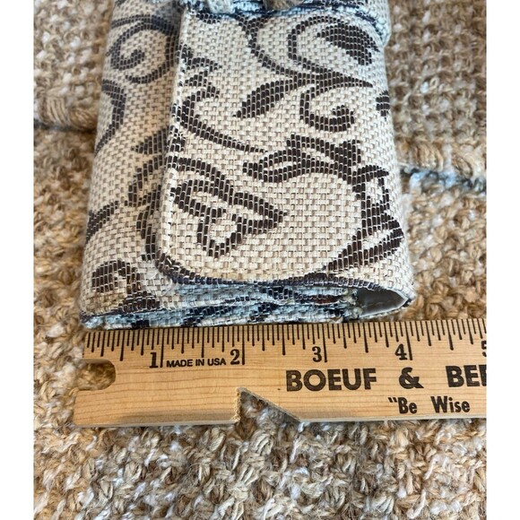 Appears like possible Poppie Jones Clutch Cream Brown Wristlet Wallet Billfold - Picture 11 of 12